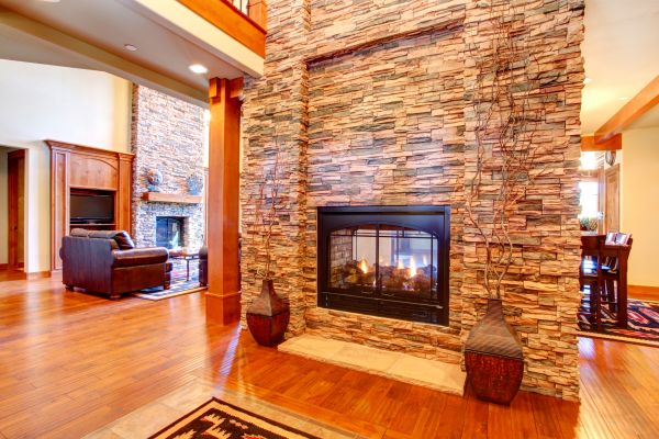 Stone Hearth Installation in Anacortes